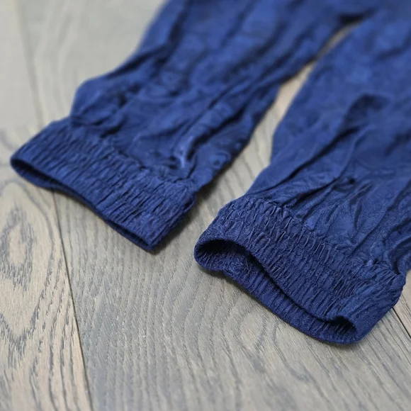 LRL Paisley Jacquard Button Down Long Sleeve Jumpsuit in Navy - Picture 5 of 12